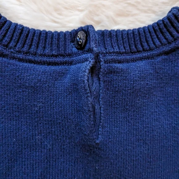 Tommy Hilfiger Crewneck Knit Sweater Winter Novelty Navy Unisex Blue & Rust 3T - Picture 5 of 7